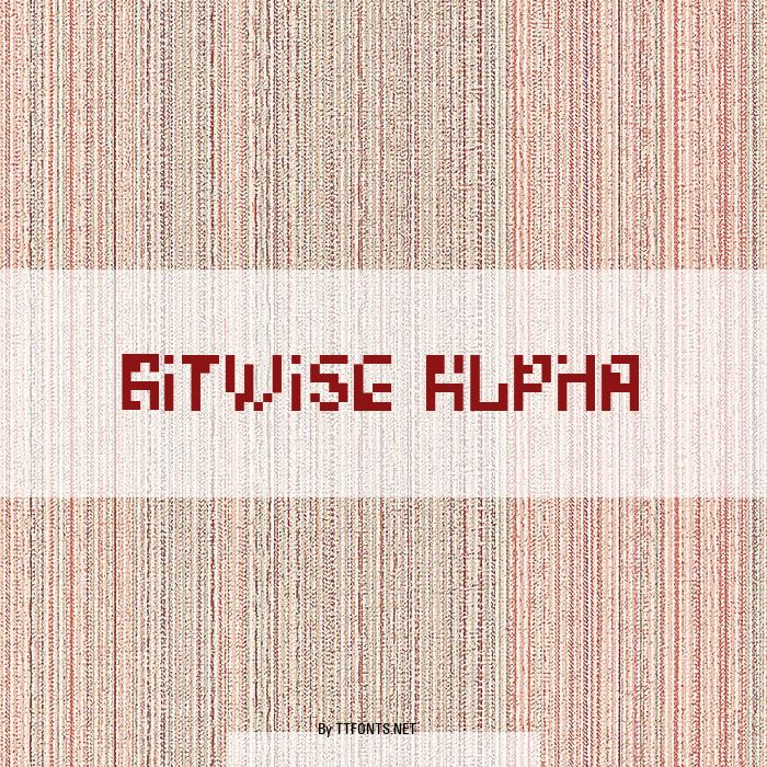 Bitwise Alpha example